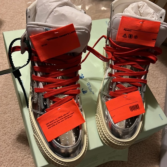 NWT OFF-WHITE 3.0 off court full mirror Womens high top sneaker - Picture 4 of 8